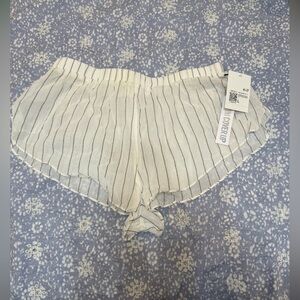 Forever 21 Black Striped Cover-Up Shorts